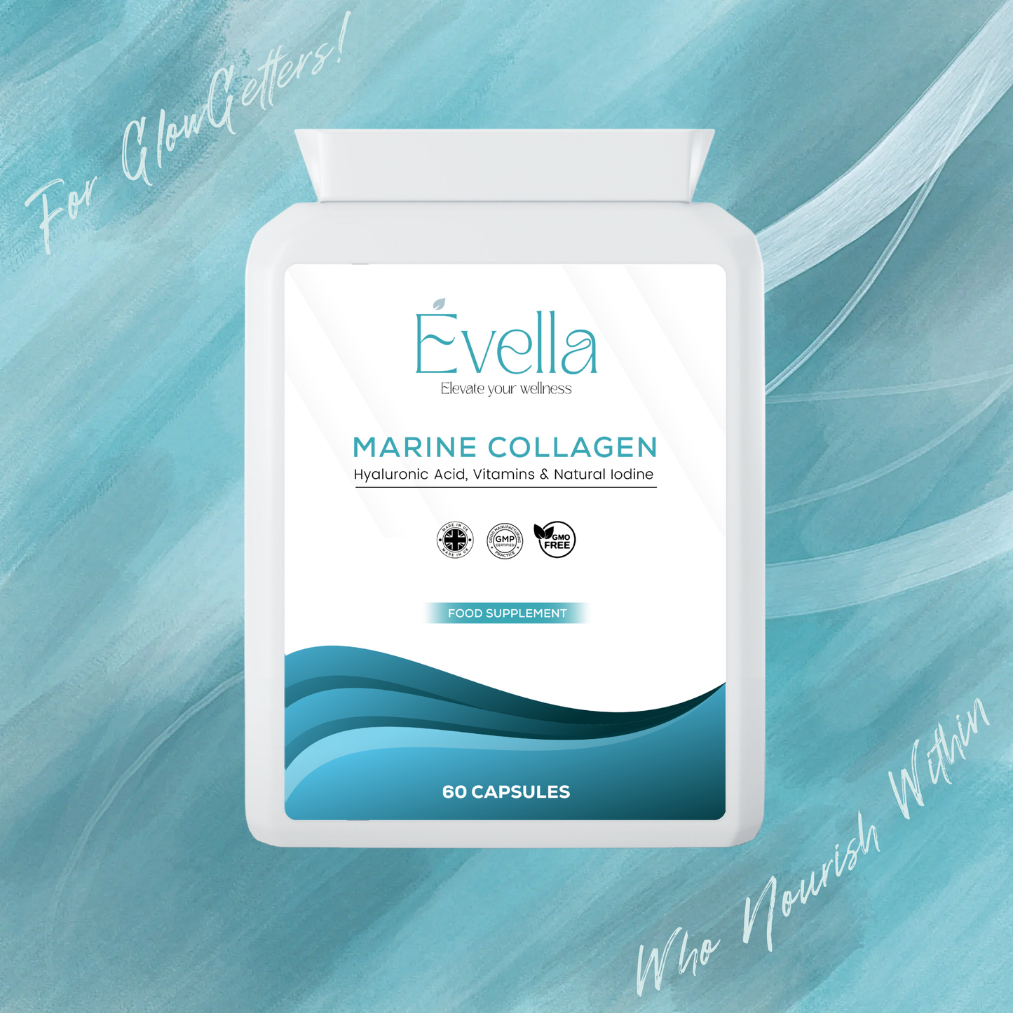 Évella - Inner Glow Bundle (Marine Collagen & Probiotic Complex) + Free Mini Wellness Pouch