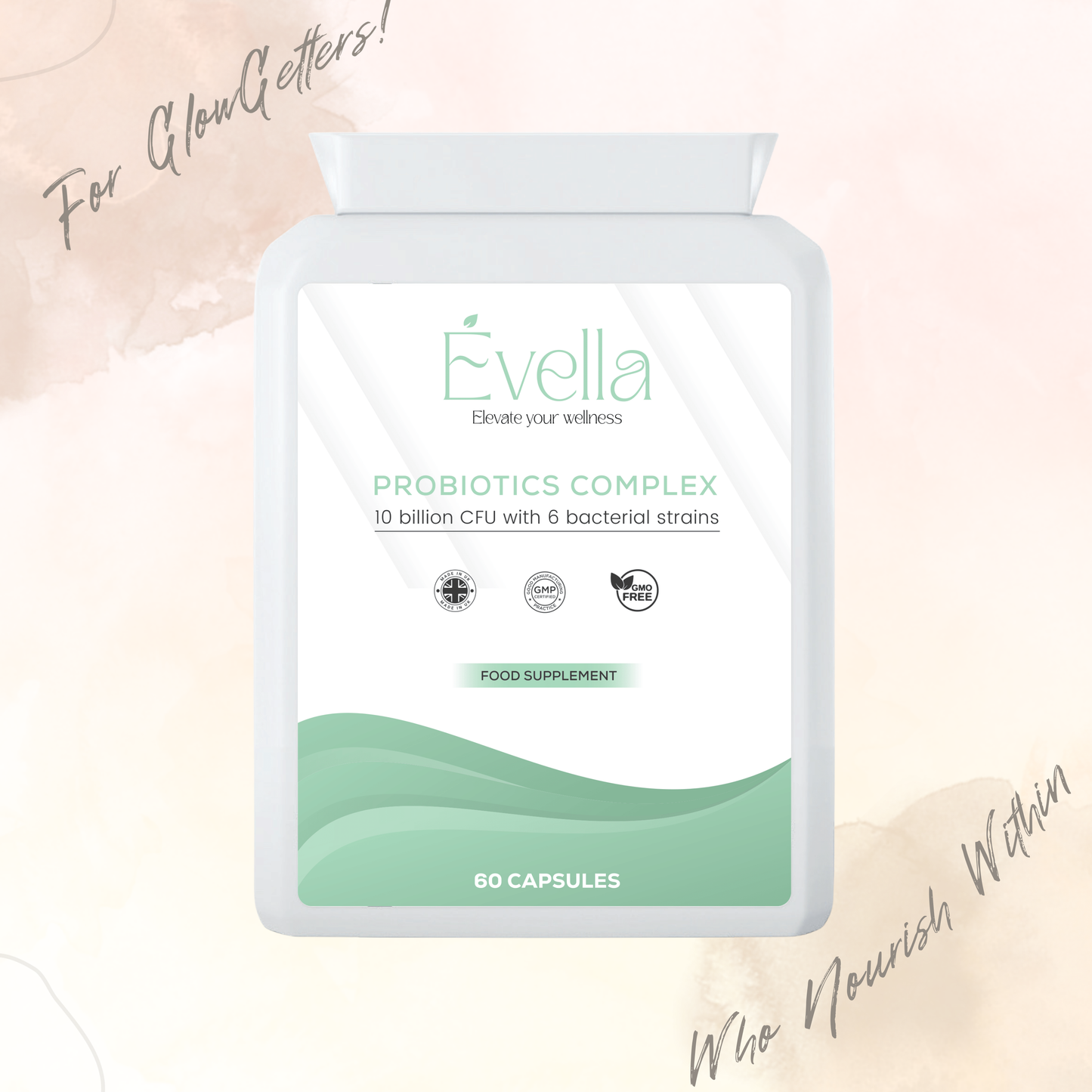 Évella - Inner Glow Bundle (Marine Collagen & Probiotic Complex) + Free Mini Wellness Pouch