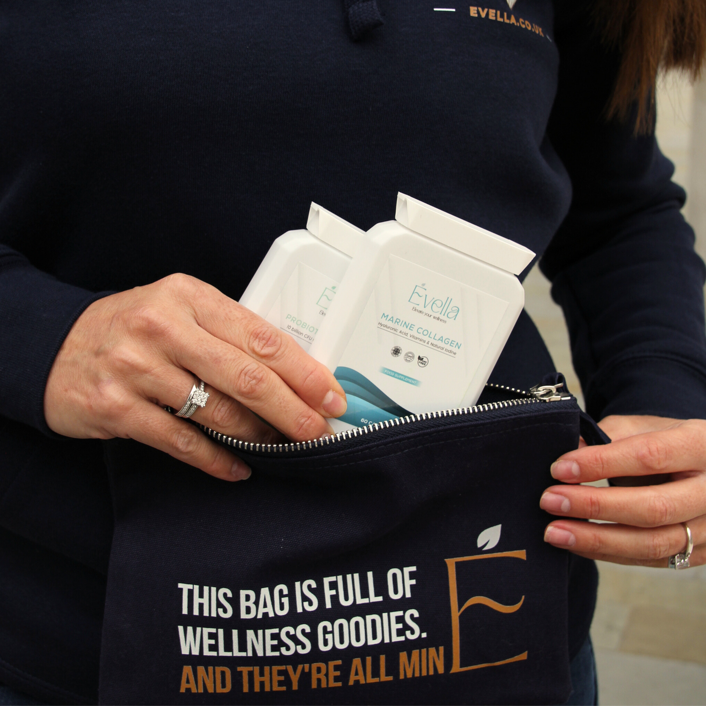 Évella - Inner Glow Bundle (Marine Collagen & Probiotic Complex) + Free Mini Wellness Pouch